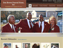 Tablet Screenshot of donbrownfuneralhome.com